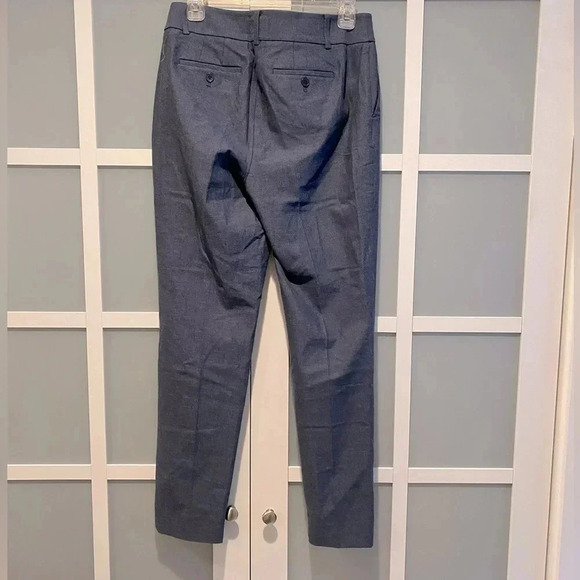 Talbots Luxe‎ Stretch Slim Leg Career Trousers Polished Denim Navy Women’s 4 NEW - Picture 5 of 11